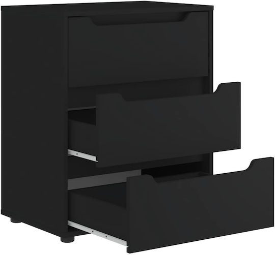 Vidaxl Sideboard Visnes Schwarz 60x40x73 cm Holzwerkstoff