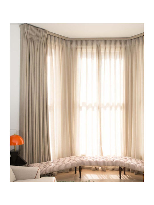 Audiodesigner Curtain Fabric per meter Beige Grey