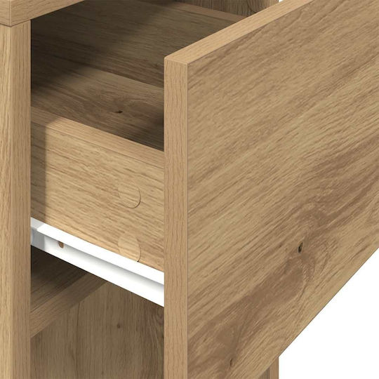 vidaXL Office Storage Cabinet Wooden Oak 30x44x74cm