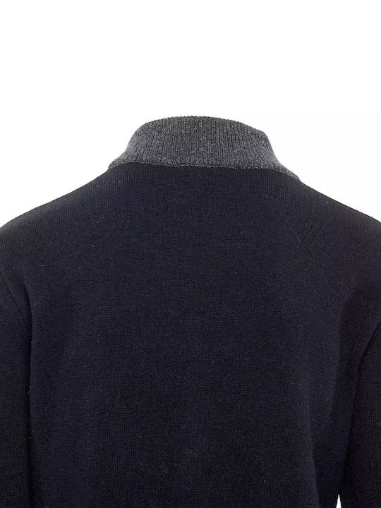 Danny Kein K33 Cardigan Ανδρική Ζακέτα Πλεκτή με Κουμπιά Μαύρη