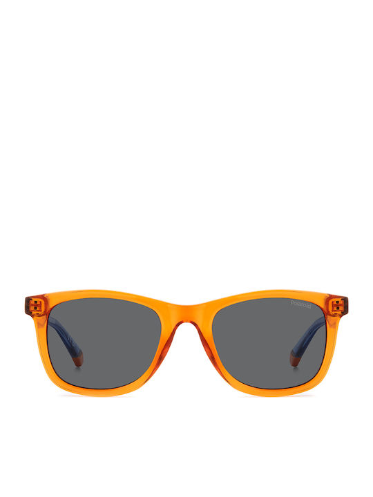 Polaroid Square Kids Sunglasses with Polarized Orange Lenses