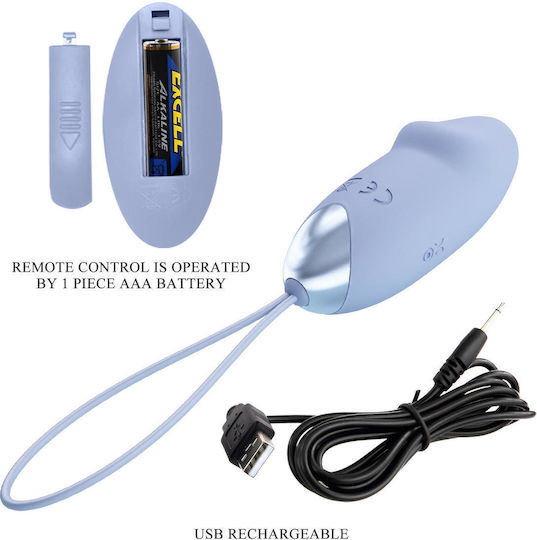 Vibrator Egg cu Telecomandă Albastru