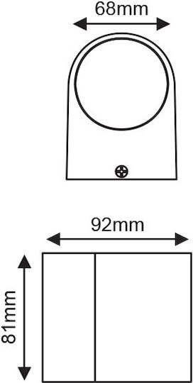 Aca Dasa Wall-Mounted Outdoor Spot GU10 IP65 9.2x8.1x6.8cm