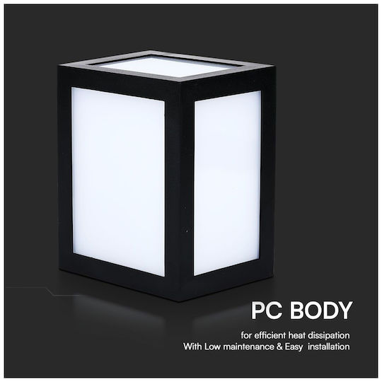 V-TAC Wall-Mounted Outdoor Light LED IP65 12W with Cool White Light 16x10.8x13εκ.