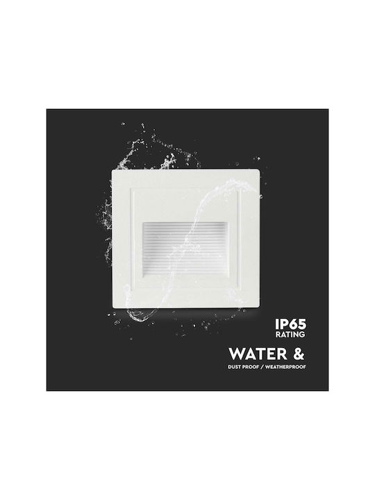 V-TAC Επιτοίχια Εξωτερική Πλαφονιέρα LED IP65 5W με Θερμό Λευκό Φως 8.4x8.4x5εκ.