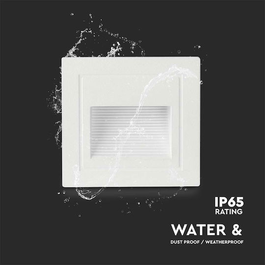 V-TAC Wall-Mounted Outdoor Ceiling Light LED IP65 5W with Warm White Light 8.4x8.4x5εκ.