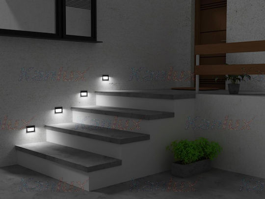Kanlux Επιτοίχια Εξωτερική Πλαφονιέρα LED IP44 3W με Φυσικό Λευκό Φως