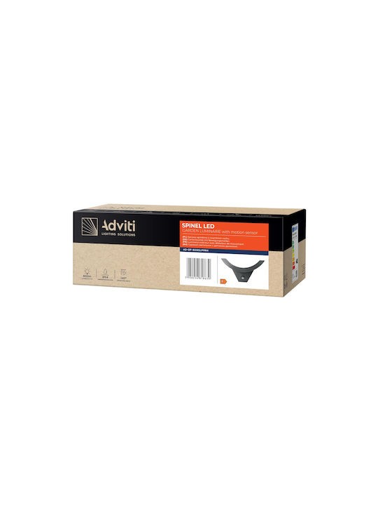 Adviti Стенно Външно Осветително Тяло LED IP54 10W с Естествено бяло Светлина 28.9x14.7x9εκ.