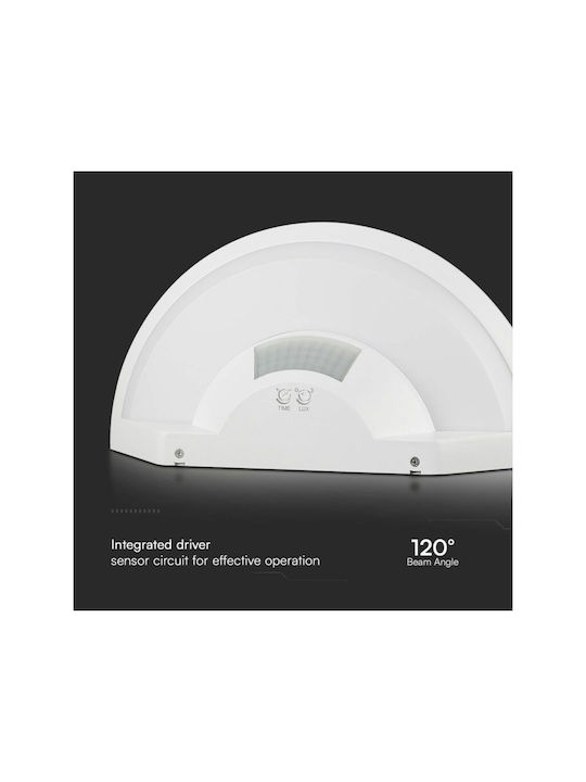 V-TAC Επιτοίχιο Εξωτερικό Φωτιστικό LED IP54 10W με Φυσικό Λευκό Φως