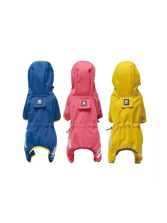 Yellow Waterproof Dog Coat with Hood