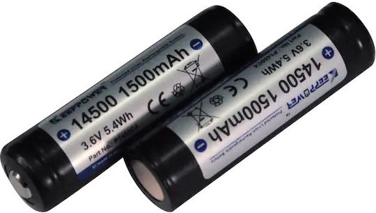 Батерия Keeppower 14500 1500mAh с повишена положителна защита