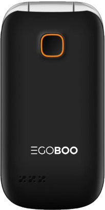 Egoboo Flip 4G Dual SIM Mobile with Large Buttons Black