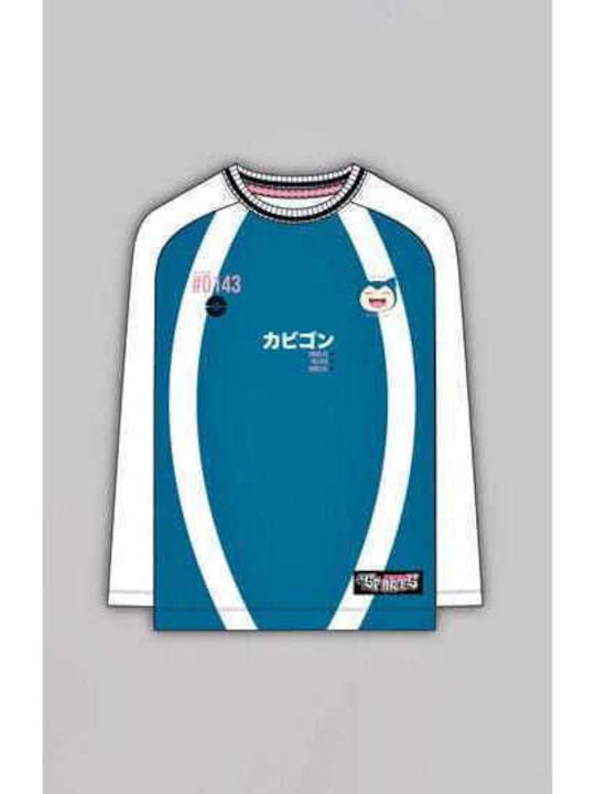 Pokémon Jersey Blouse Snorlax Blue Neptun