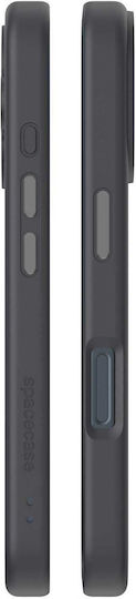 Spacecase Hybrid Magsafe Back Cover Plastic / Silicone Black (iPhone 16)