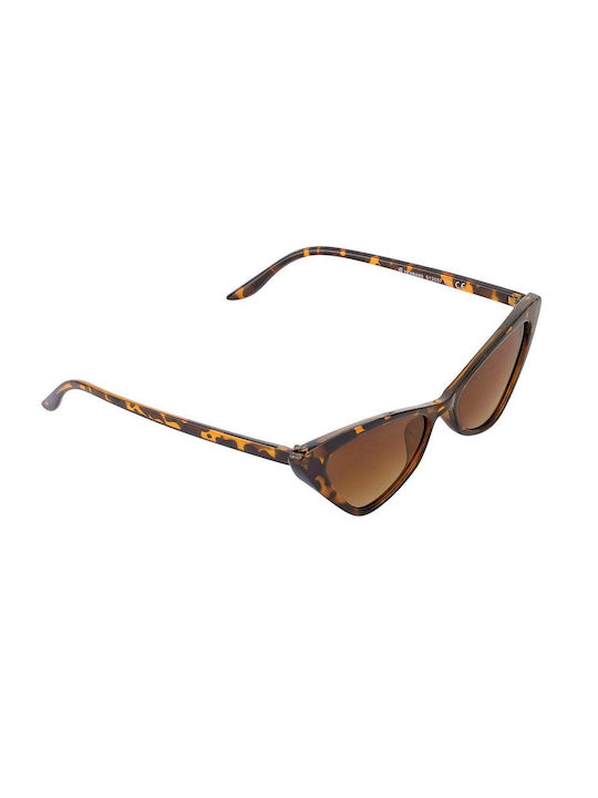 Women's Sunglasses with Brown Plastic Frame and Brown Gradient Lens