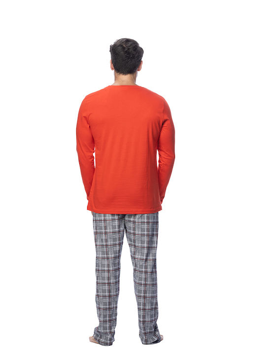 Gazzaz Men's Cotton Pyjamas "Less Perfection"-104193 Red