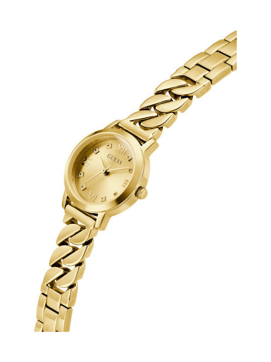 Guess Chime Women's Watch Chronograph with Gold Metal Bracelet