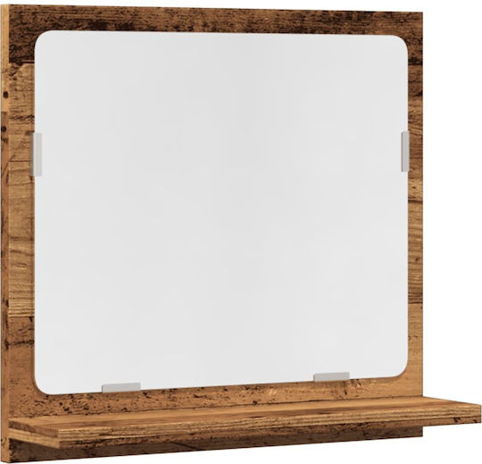 vidaXL Oglindă de Baie cu Raft & Dulap 40x11cm Maro
