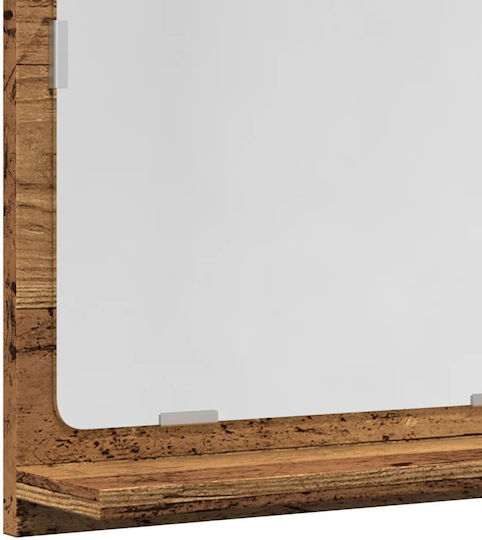 vidaXL Oglindă de Baie cu Raft & Dulap 40x11cm Maro