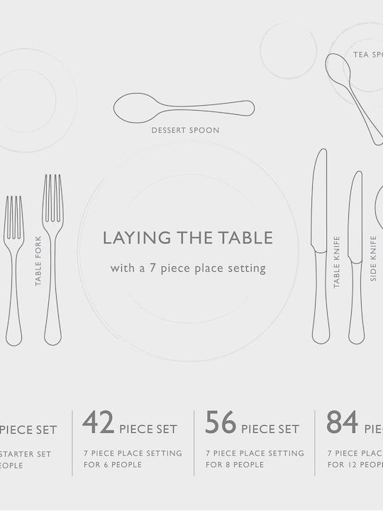 Robert Welch Cutlery Set Stainless Silver 42pcs