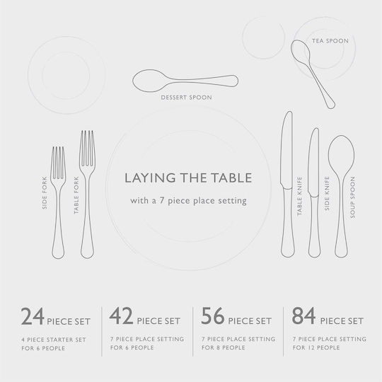 Robert Welch Cutlery Set Stainless Silver 24pcs