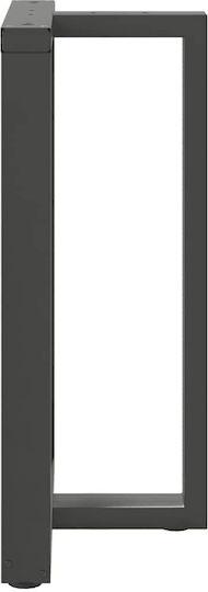 vidaXL Metallisches Möbelbein 2 Stück Für Tisch / Beistelltisch / Büro 60x35x90cm Anthrazit