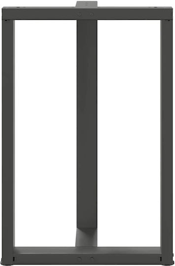 vidaXL Metallisches Möbelbein 2 Stück Für Tisch / Beistelltisch / Büro 60x35x90cm Anthrazit