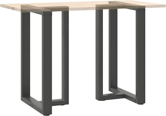 vidaXL Metallisches Möbelbein 2 Stück Für Tisch / Beistelltisch / Büro 60x35x90cm Anthrazit