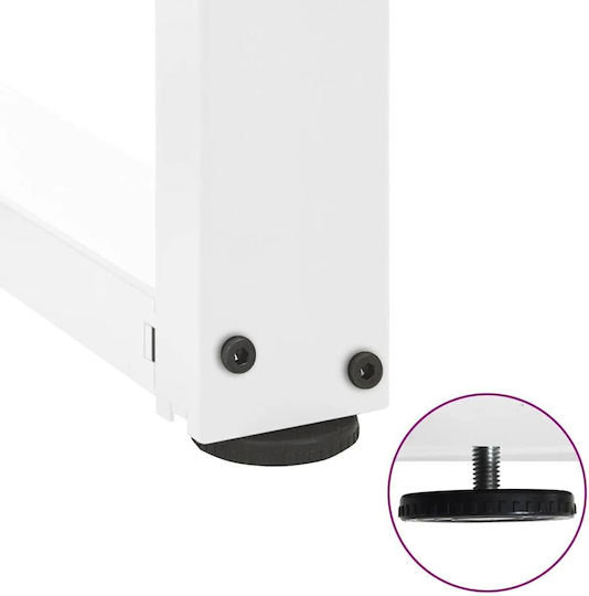 vidaXL Metal Furniture Leg 2 Pieces Suitable for Table / Coffee Table / Office 28x25x42cm White