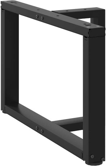 vidaXL Metallisches Möbelbein 2 Stück Für Tisch / Beistelltisch / Büro 70x25x42cm Schwarz