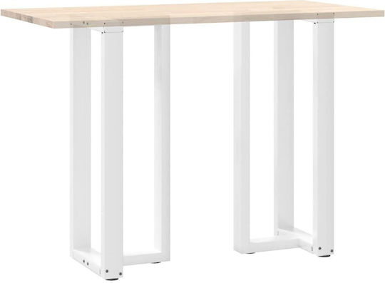 vidaXL Metallic Furniture Leg 2 Pieces Suitable for Table / Coffee Table / Office 40x35x100cm White