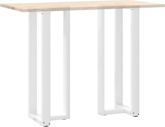 vidaXL Metallic Furniture Leg 2 Pieces Suitable for Table / Coffee Table / Office 50x35x110cm White