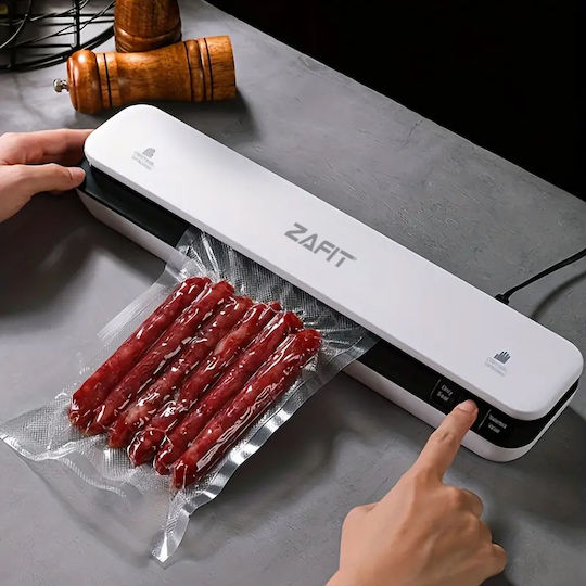 Aparat de Vidat Alimente Zafit Vid-360w, Bară de Etanșare de 30 cm, 10 Pungi Incluse, Negru Alb