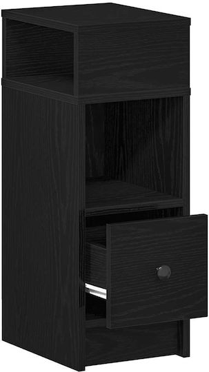 Wooden Black Bedside Tables 2 Pieces 25x31x66cm