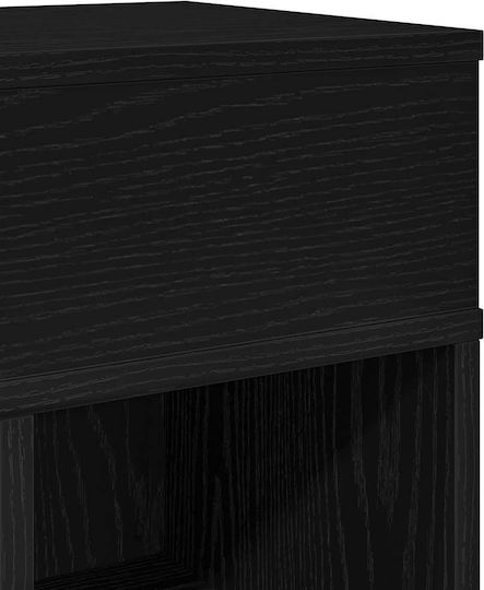Wooden Black Bedside Tables 2 Pieces 25x31x66cm