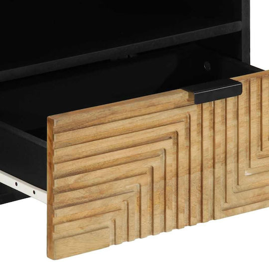 TV Stand Made of Solid Wood Brown M80xD33xH46cm