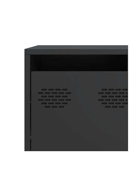 Μπουφές από Μέταλλο με Συρτάρια Μαύρο 135x39x103.5cm