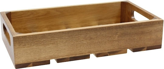Akazienholz-Buffetbox mit Griffen Gn1/3x7cm Tiefe Tablecraft Tc Crate13