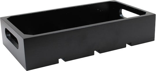 Κουτί Μπουφέ Ξύλινο Ακακίας Λαβές Gn1/3x7cm Βάθος Μαύρο Tablecraft Tc Crate13bk