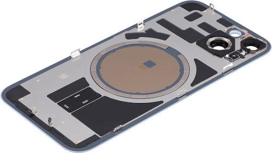 Placă de oțel cu magneți Magsafe pentru sticlă spate și lentilă cameră iPhone 14 Plus Galben