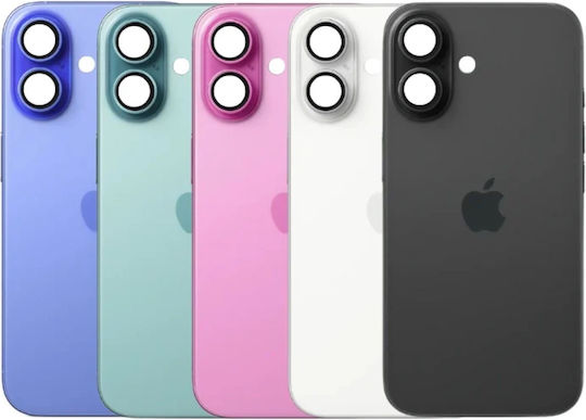 Πίσω Γυαλί Ατσάλινη Πλάκα Μαγνήτες Magsafe & Camera Lens Iphone 16 Plus Pink