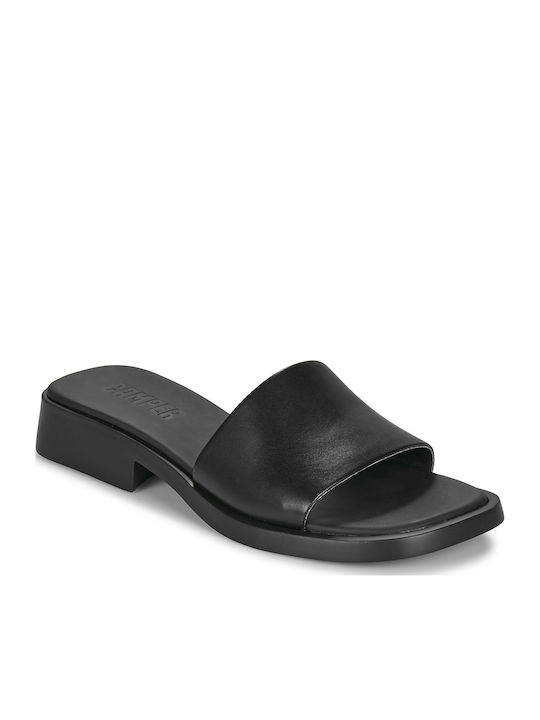 Ultrasoft Dana Flat Δερμάτινα Mules σε Μαύρο Χρώμα