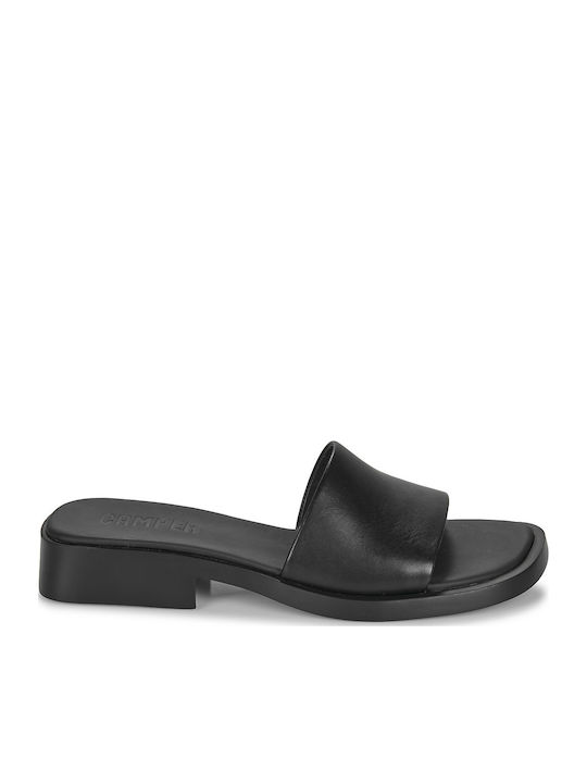 Ultrasoft Dana Flat Δερμάτινα Mules σε Μαύρο Χρώμα