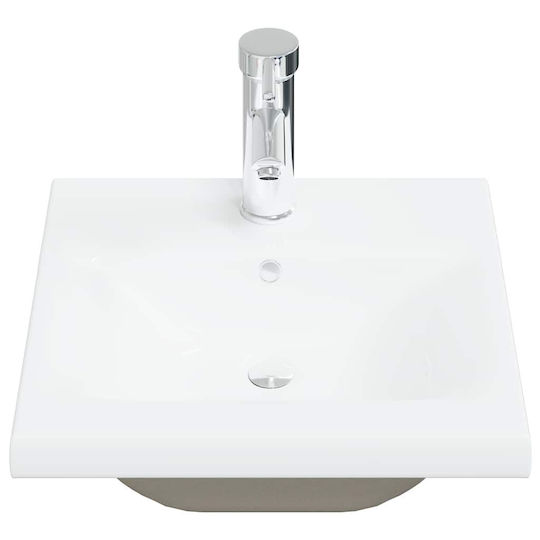 vidaXL Countertop with Sink, Mirror & Column L42xW18xH39cm Grey Concrete