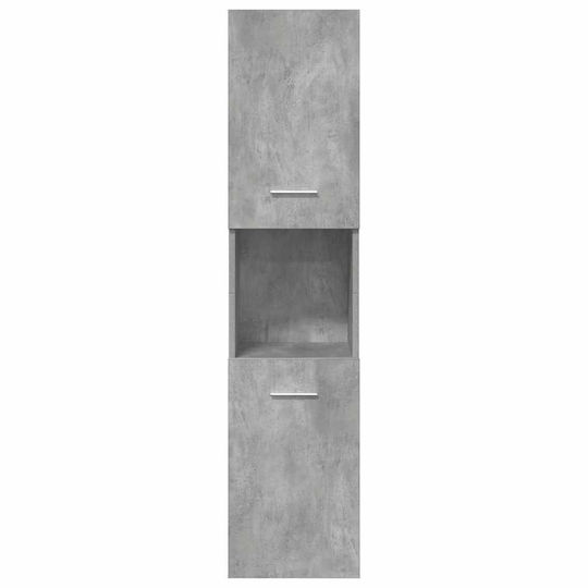 vidaXL Countertop with Sink, Mirror & Column L42xW18xH39cm Grey Concrete