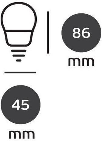 VK Lighting LED Bulb 6W 82mm for Socket E14 Warm White 540lm
