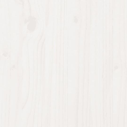Pat King Size Din Lemn Alb Cu Plăci Pentru Saltea 190x190cm