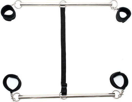 Rimba Double Spreader Bar With Soft Cuffs Щанга за Обездвижване в Черен Цвят
