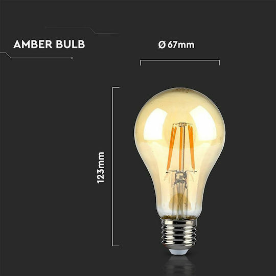 V-TAC LED Bulb 10W 105mm for Socket E27 and Shape A67 Warm White 950lm