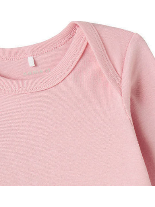 Name It Σετ Κορμάκια Barely Pink 3τμχ
